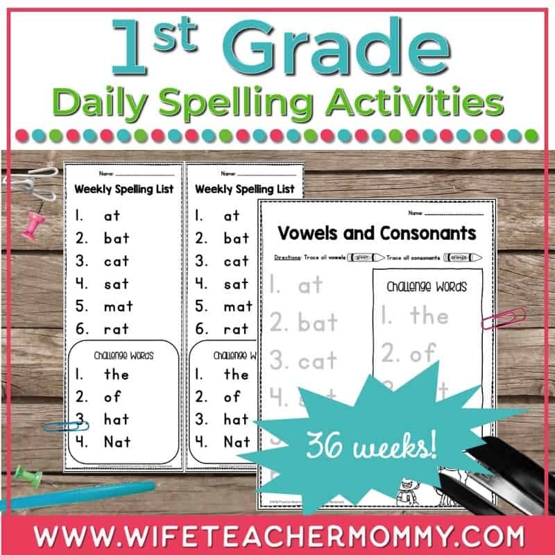 36 Weeks Of 1st Grade Spelling Words U0026 Activities