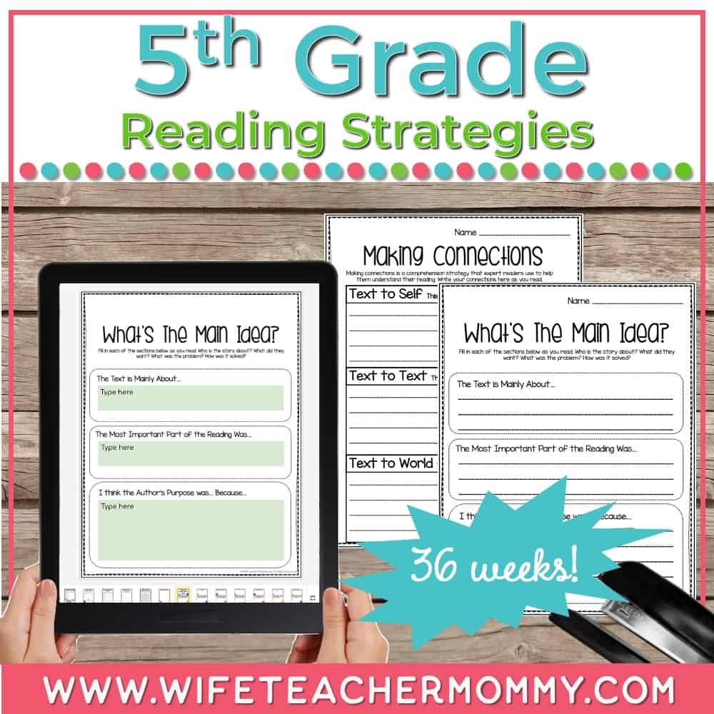 36 Weeks Of Reading Strategies 5th Grade Can t Miss 