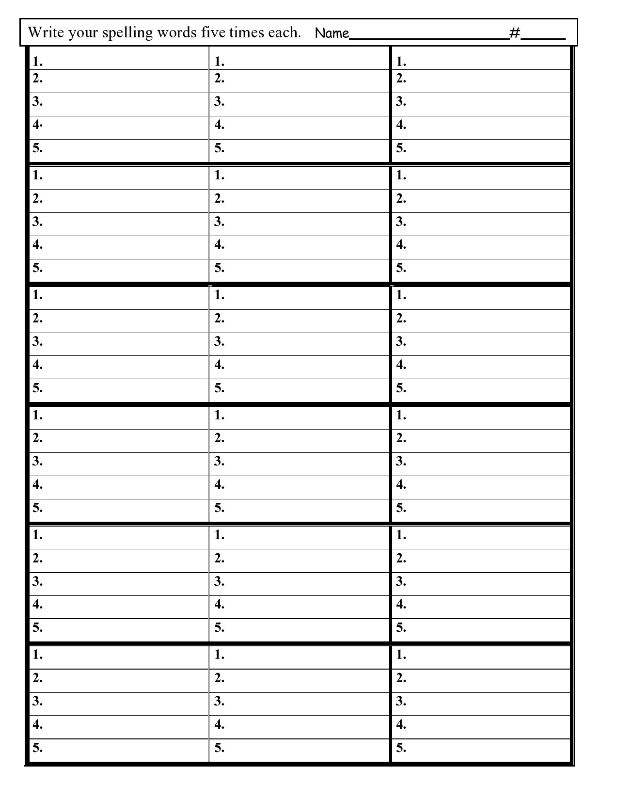 38 Printable Spelling Test Templates Word U0026 PDF TemplateLab 