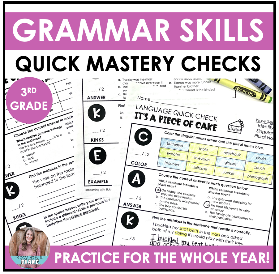 3rd grade grammar practice