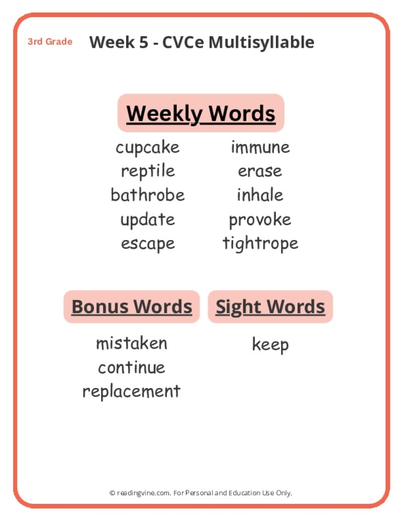 spelling and vocabulary grade 5