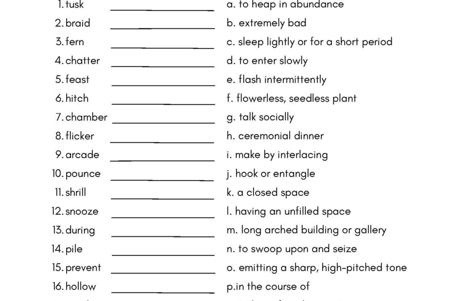 3rd Grade Vocabulary Worksheets Made By Teachers