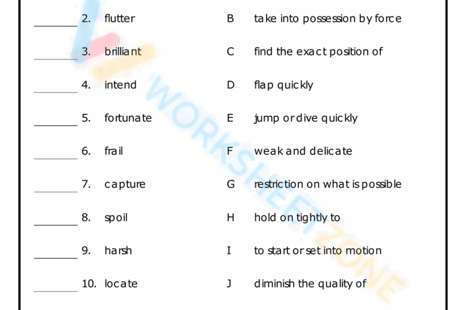 3rd Grade Vocabulary Worksheets Worksheet Collection For Teaching Worksheets Library