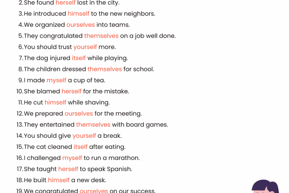 40 Reflexive Pronoun Examples