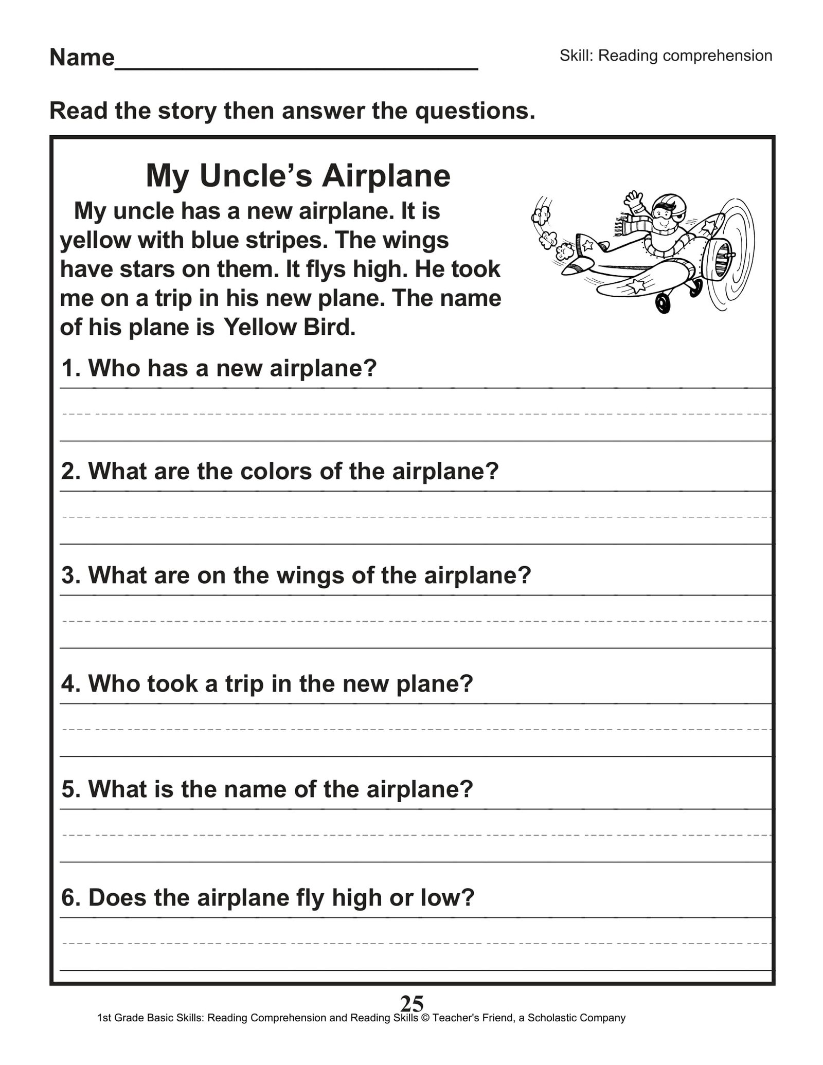 40 Scholastic 1st Grade Reading Comprehension Skills Worksheets Worksheet Hero