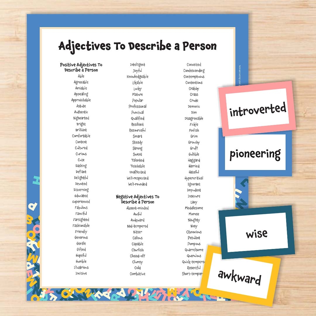 400 Eloquent Adjectives To Describe A Person Free Printables 
