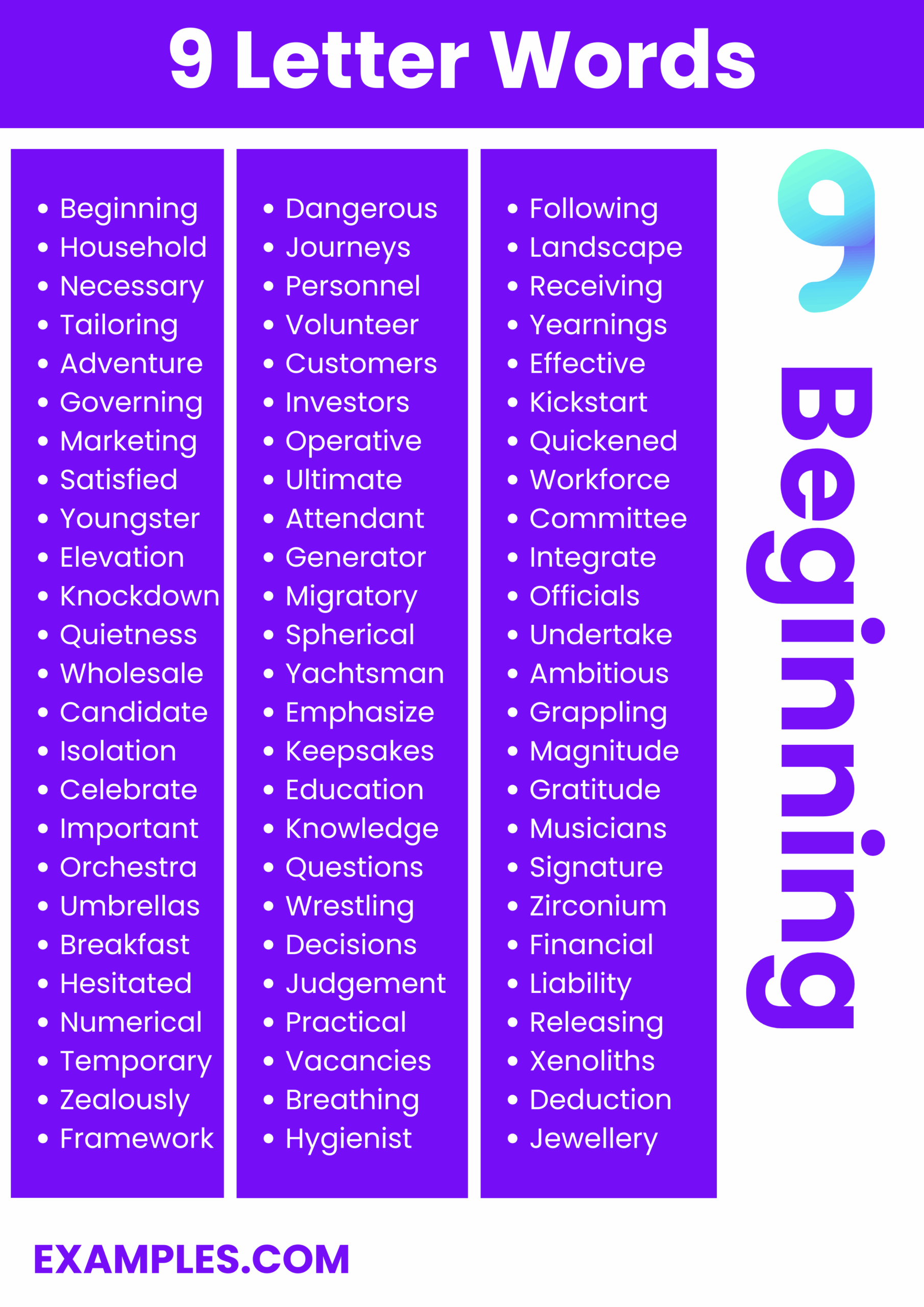 450 9 Letter Words List Meaning PDF