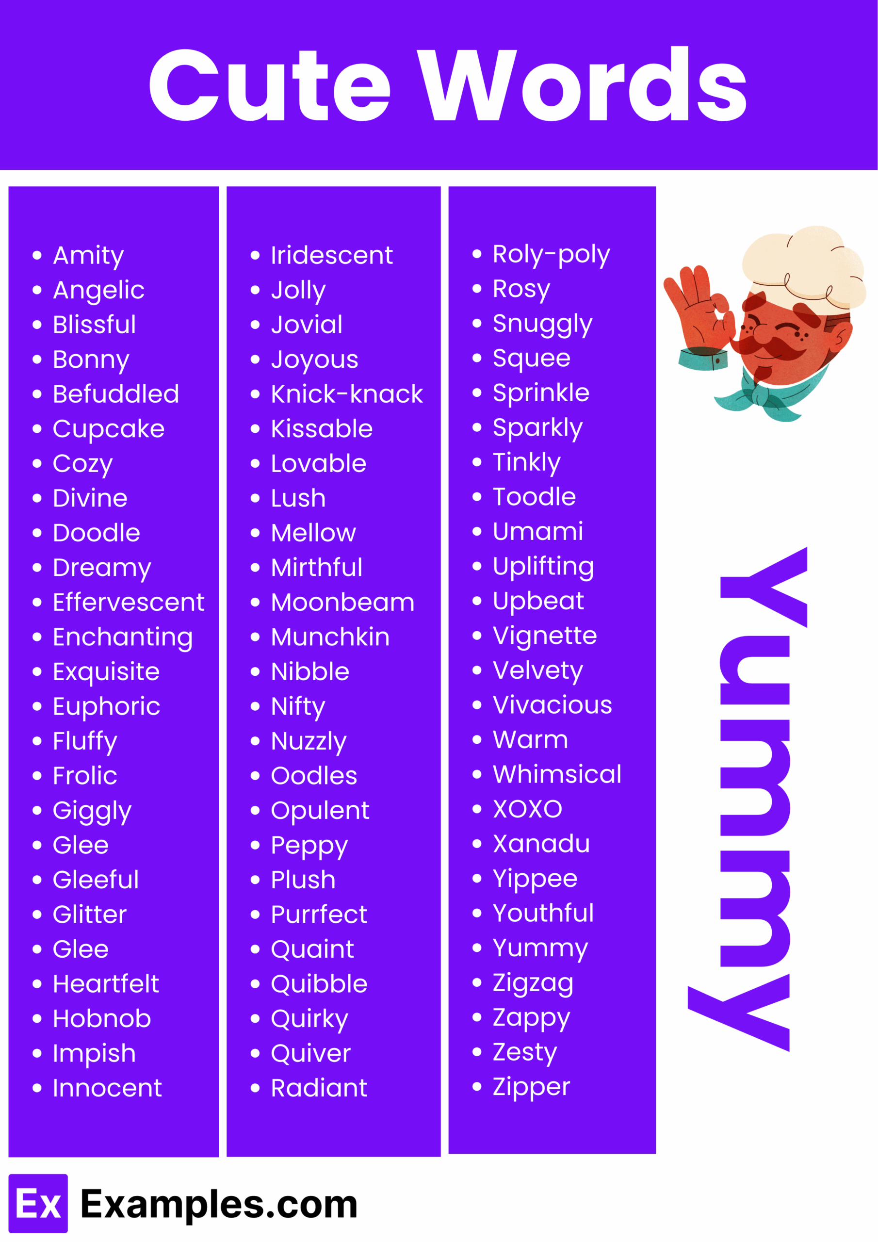 vocabulary list with meaning