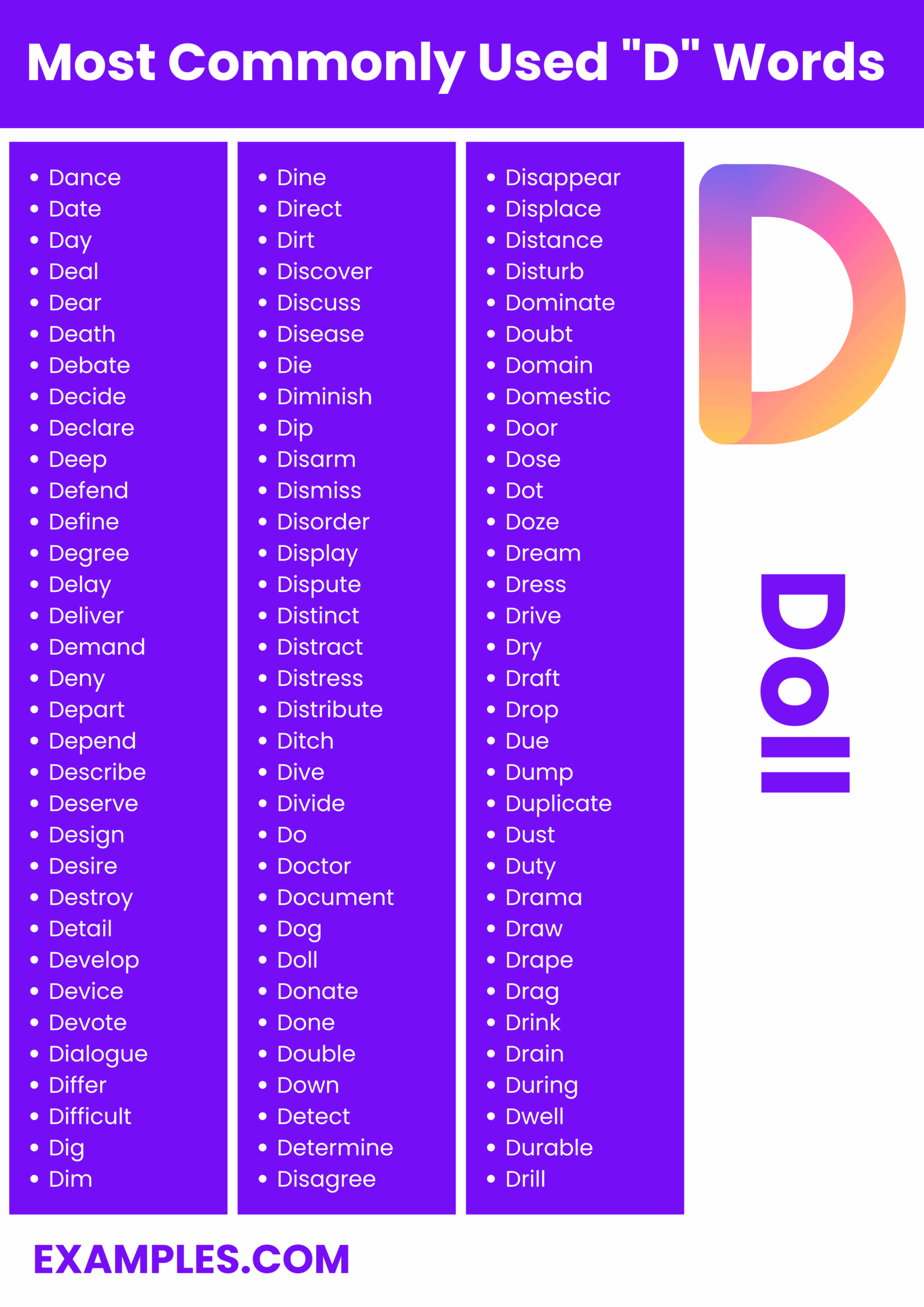 english dictionary words list with meaning