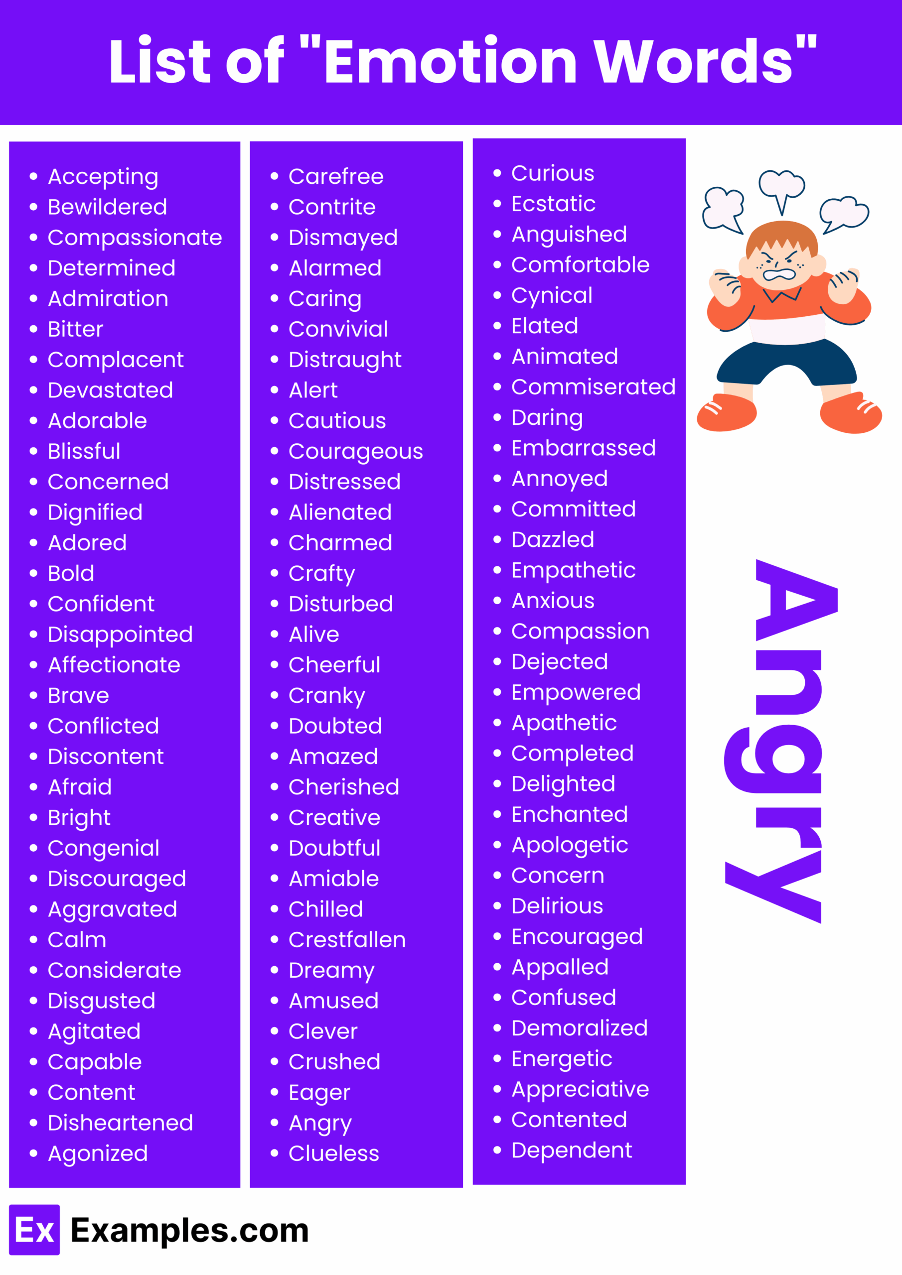 450 Emotion Words List Meaning PDF