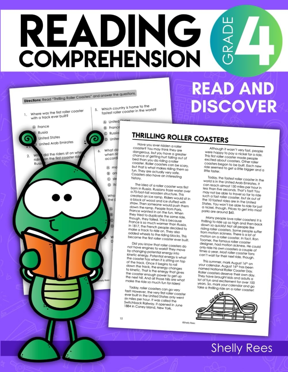 4th Grade Reading Comprehension Workbook Fourth Grade Reading 