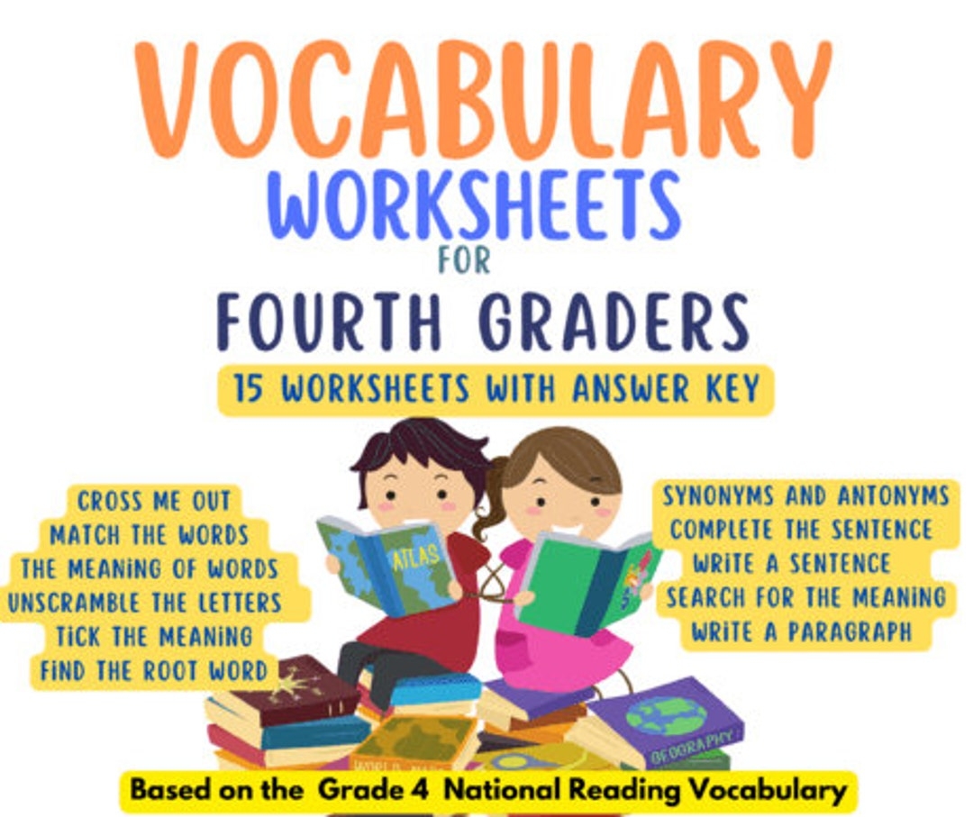 4th Grade Vocabulary Worksheets Printable Etsy