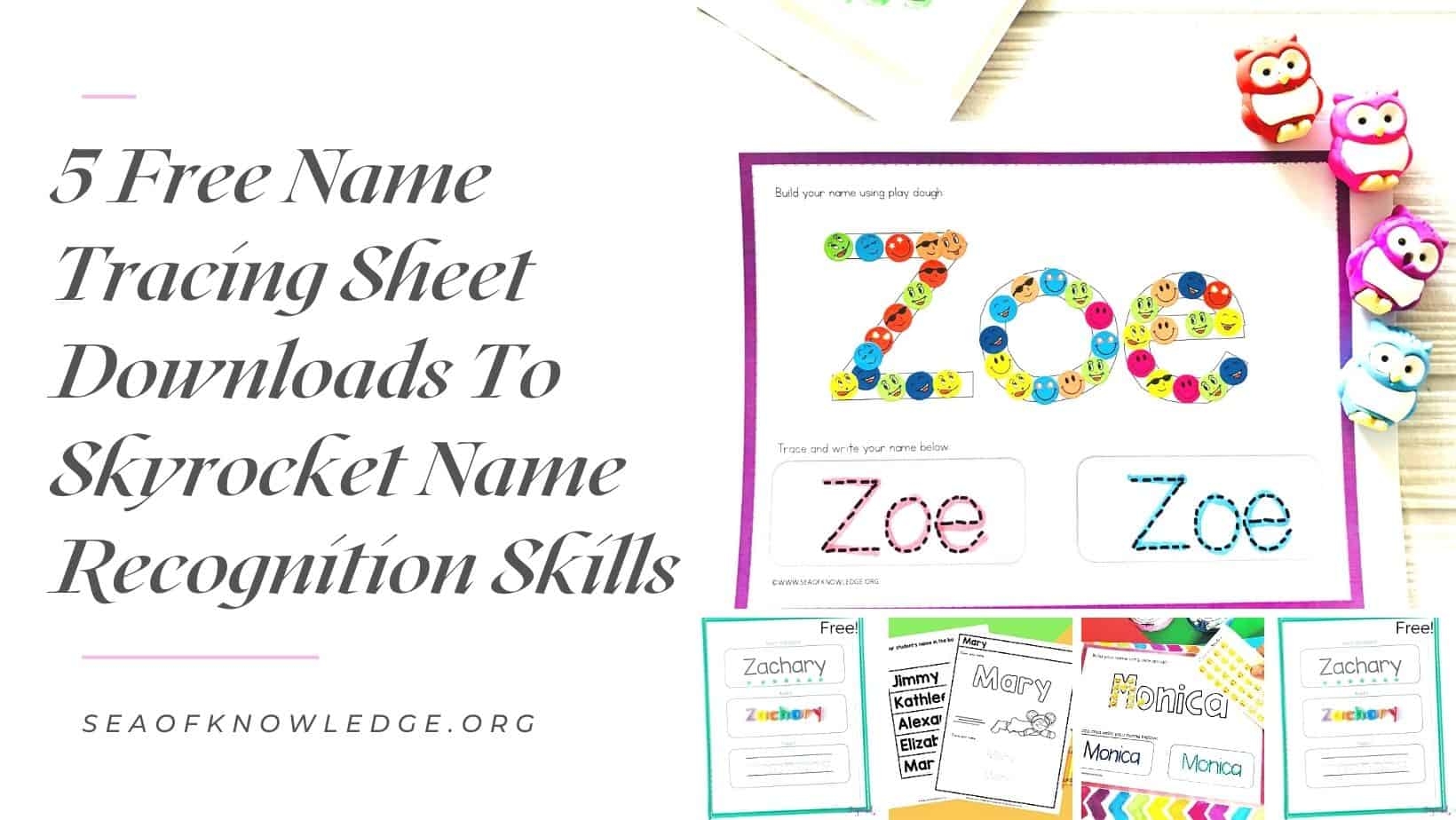 5 Free Name Tracing Sheet Downloads To Skyrocket Name Recognition Skills