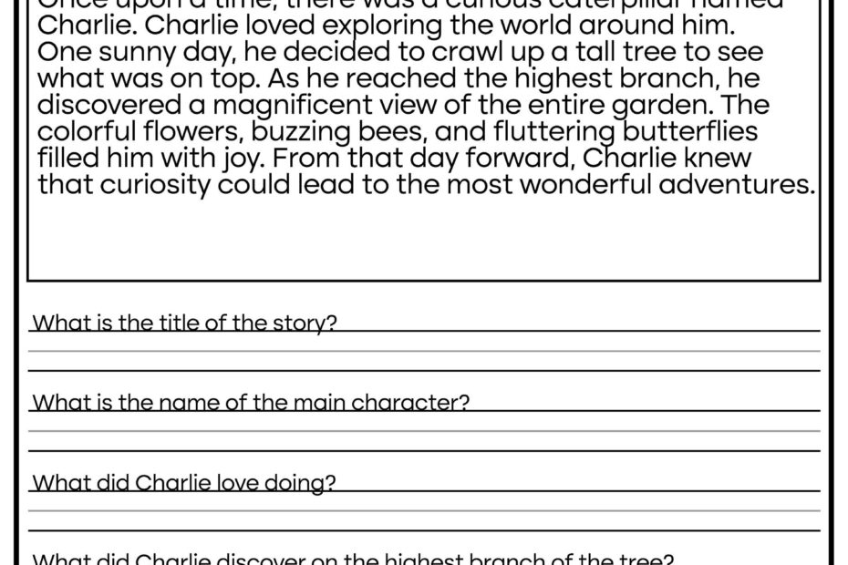 5 Printable Reading Comprehension English Worksheets Ages 4 7 KG1 Worksheets Library