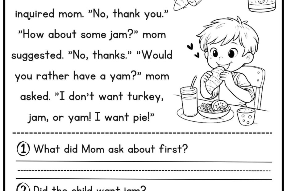 50 Kindergarten 1st Grade Reading Comprehension Passages