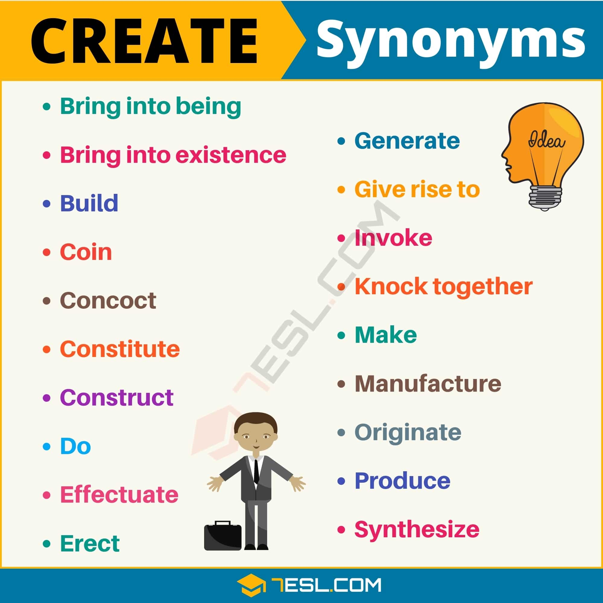 55 Useful Synonyms For 