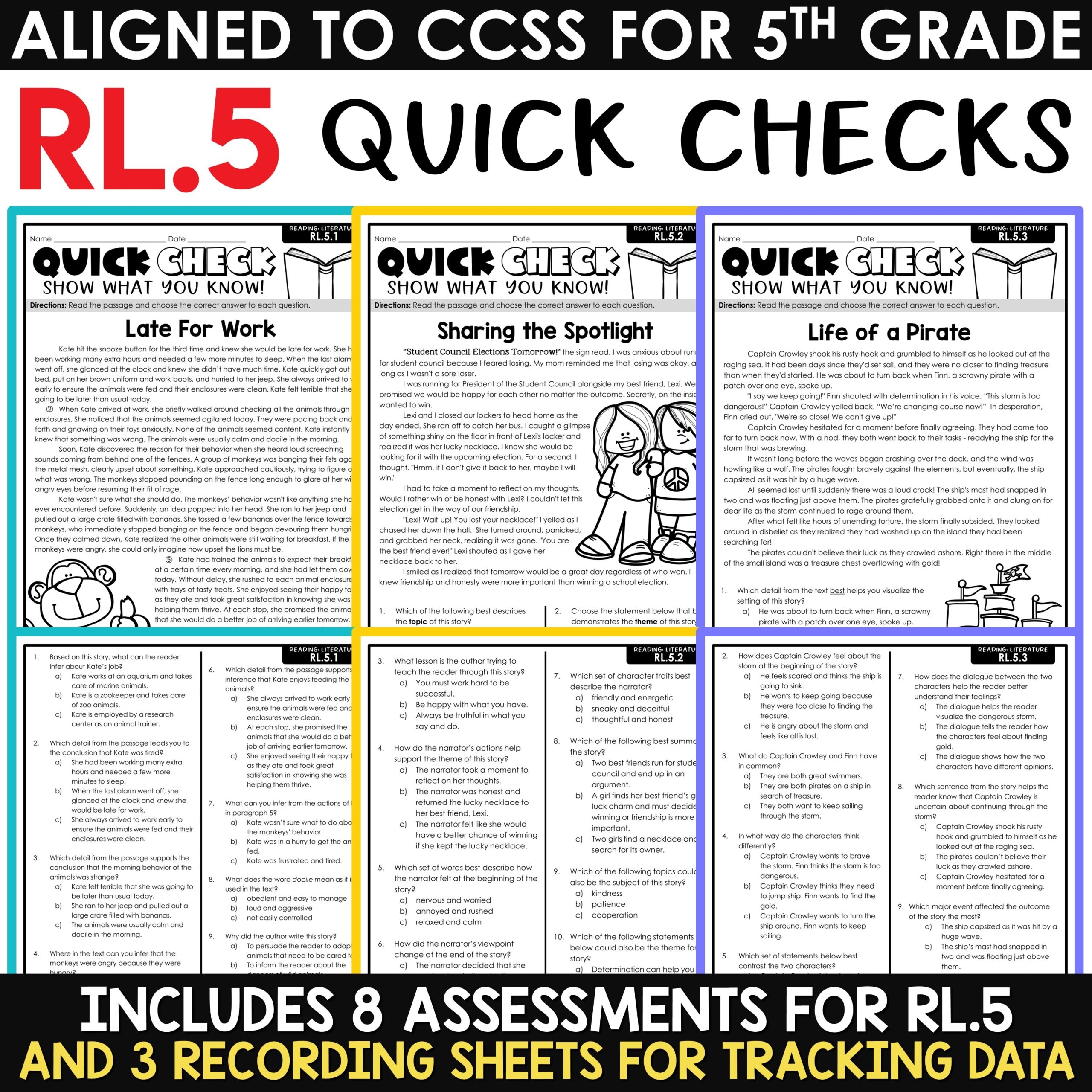 5th Grade Reading Comprehension Passages U0026 Questions Review Assessments Homework A Love Of Teaching Kim Miller