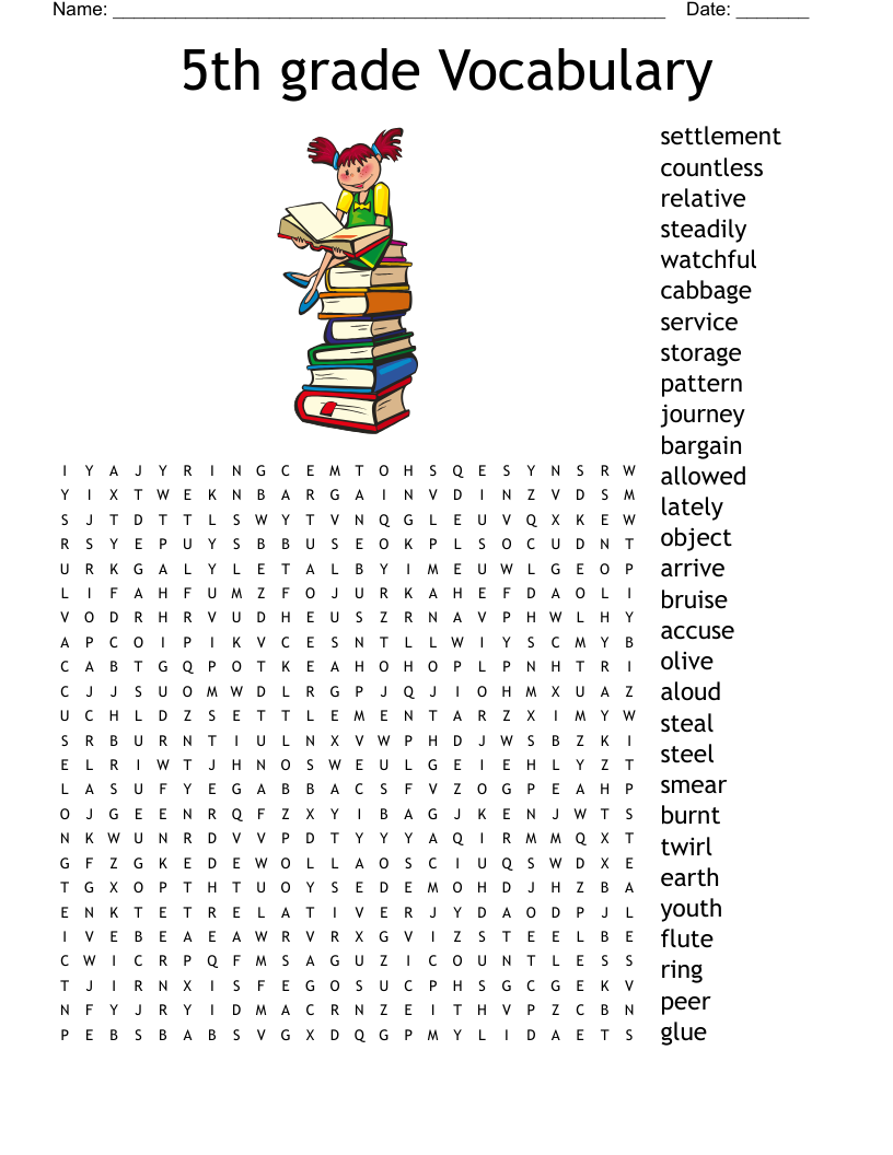 vocabulary activities for 5th grade