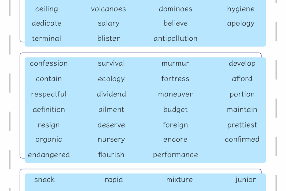 6th Grade Spelling Words