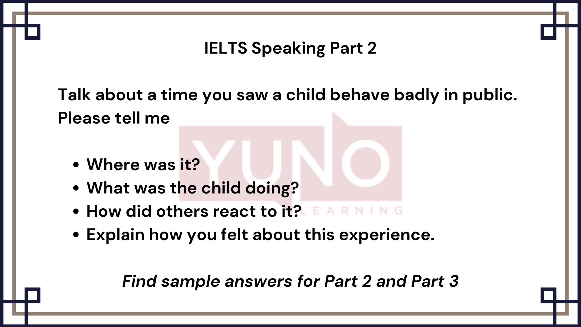 7 October 2023 IELTS Speaking Part 2 3 Behaviour Sample Answer