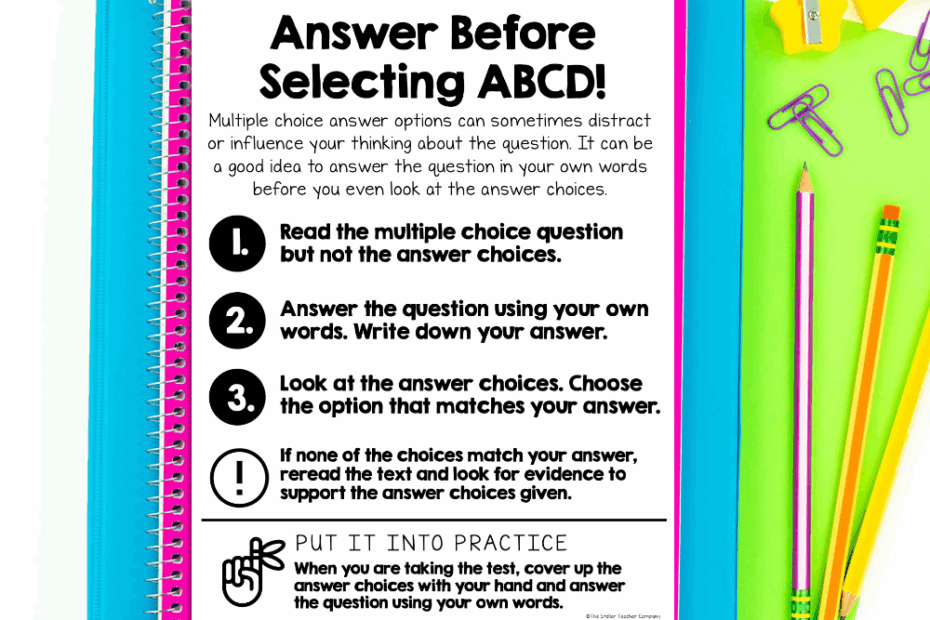 7 Test Taking Strategies For Elementary Students