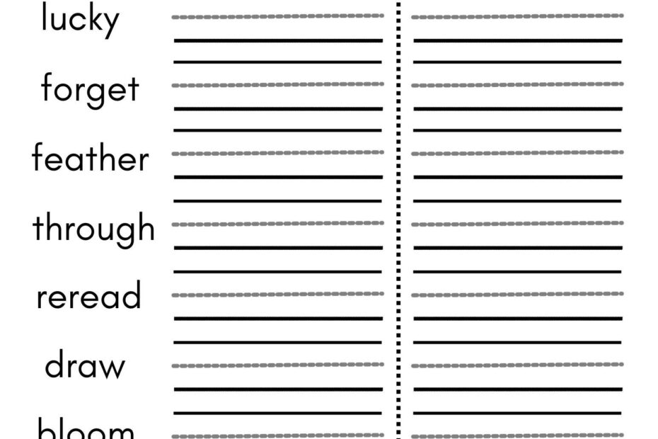 8 Printable Second Grade Writing Spelling Worksheets Spelling Test Etsy