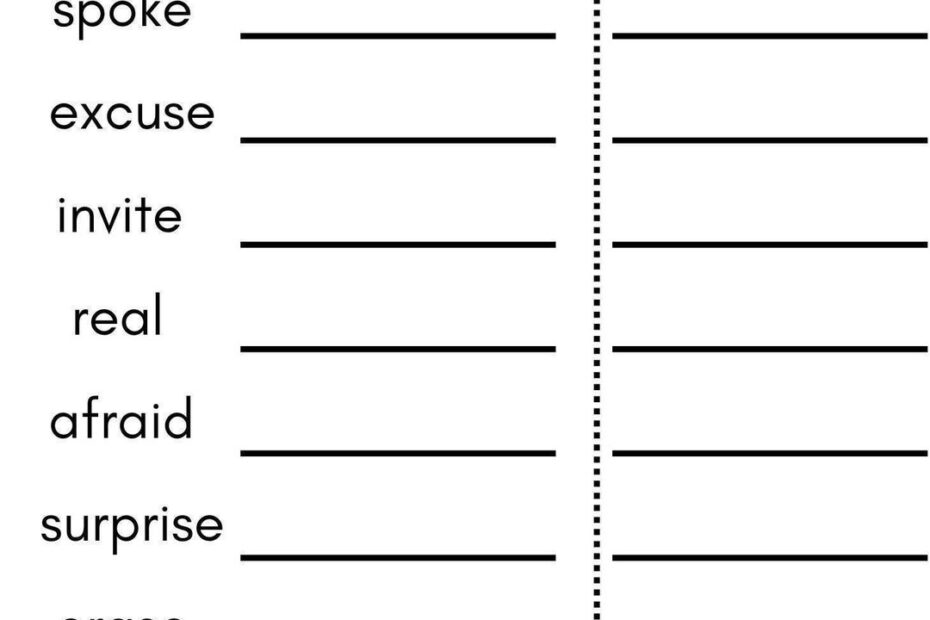8 Printable Third Grade Spelling Writing Spelling Test Etsy