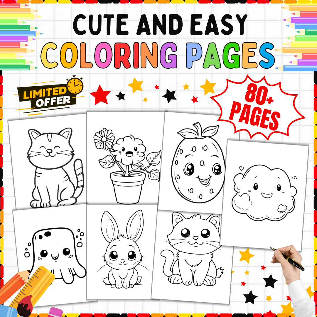 80 Printable Easy Coloring Pages Simple Coloring Sheets For 