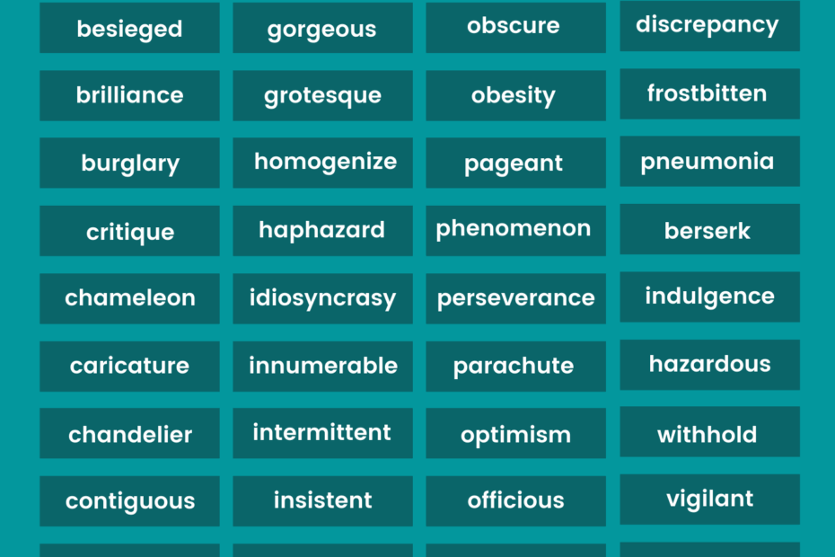 8th Grade Spelling Bee Words For Practice EnglishBix