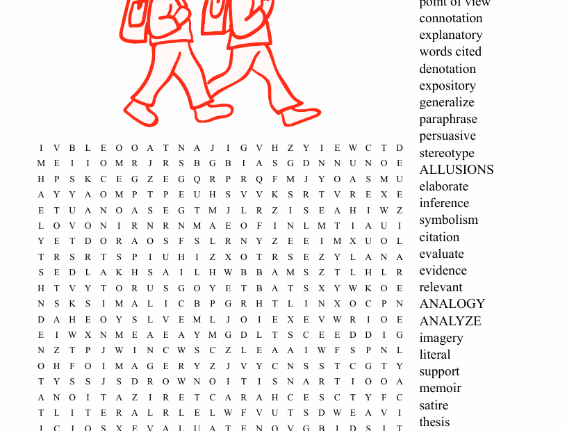 8th Grade Vocabulary Word Search WordMint