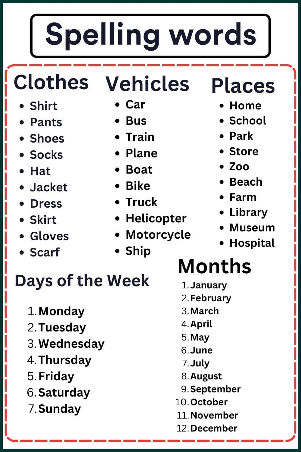 A To Z Spelling Words Worksheet