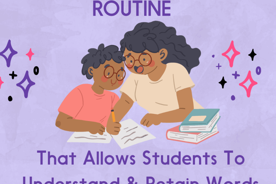 A Vocabulary Routine That Allows Students To Understand U0026 Retain