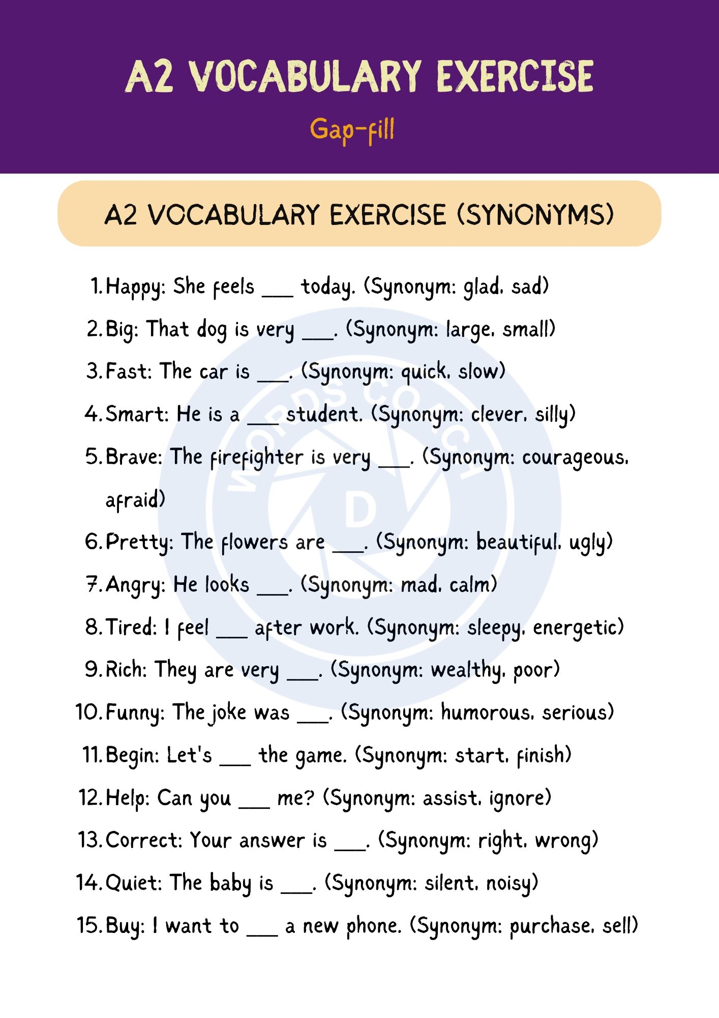 vocabulary practice