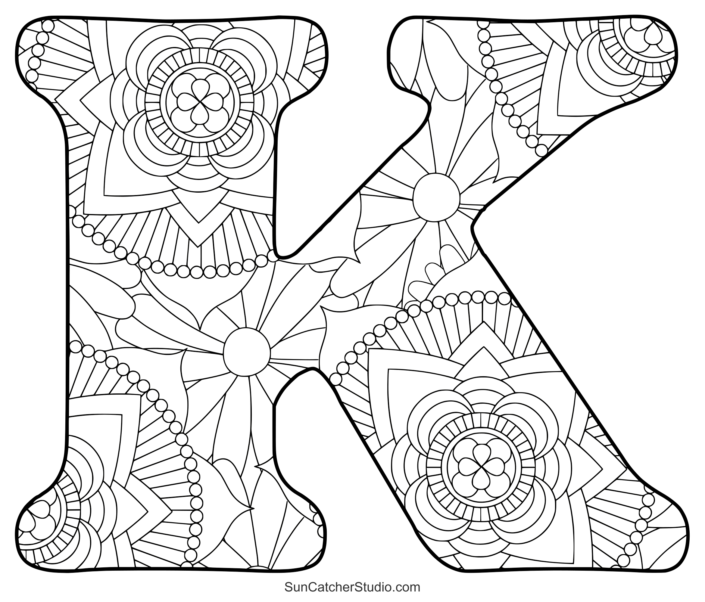 color by alphabet coloring pages
