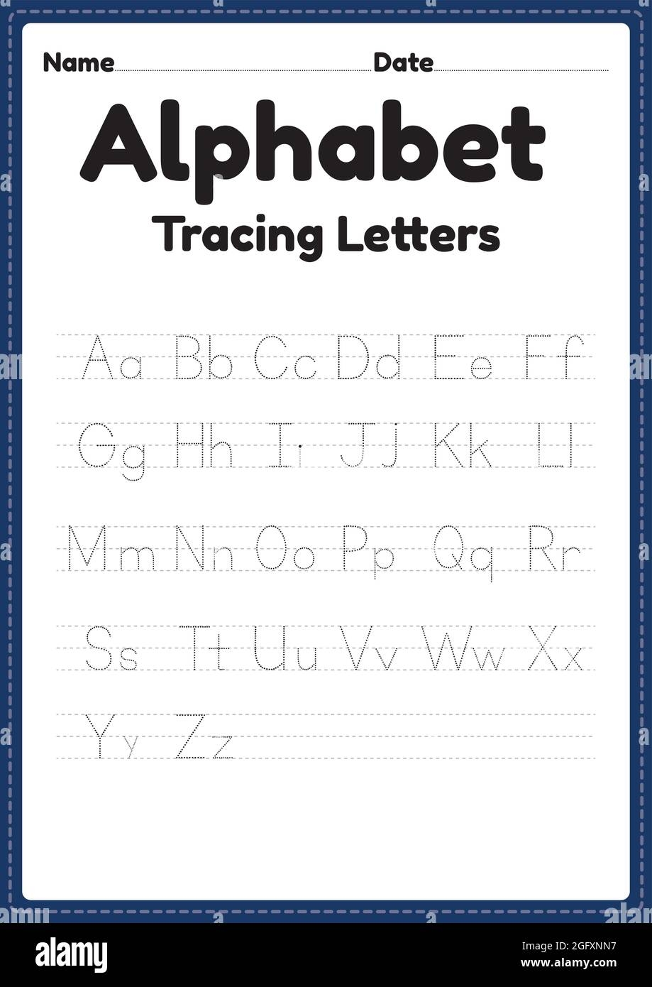 Abc Worksheet Of Tracing Alphabet Letters For Kindergarten And 