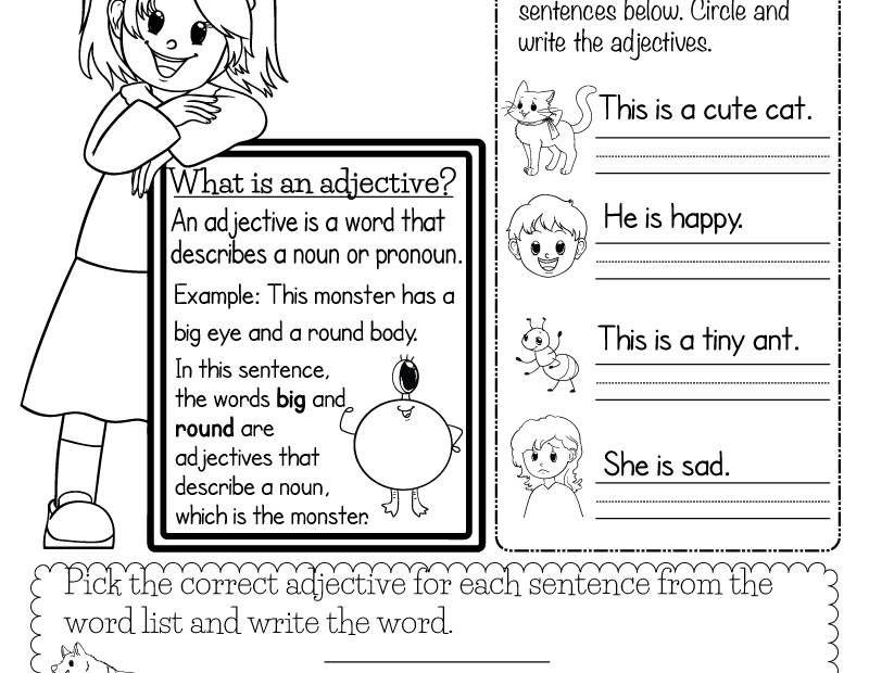 Adjectives Worksheet Free Printable Digital U0026 PDF