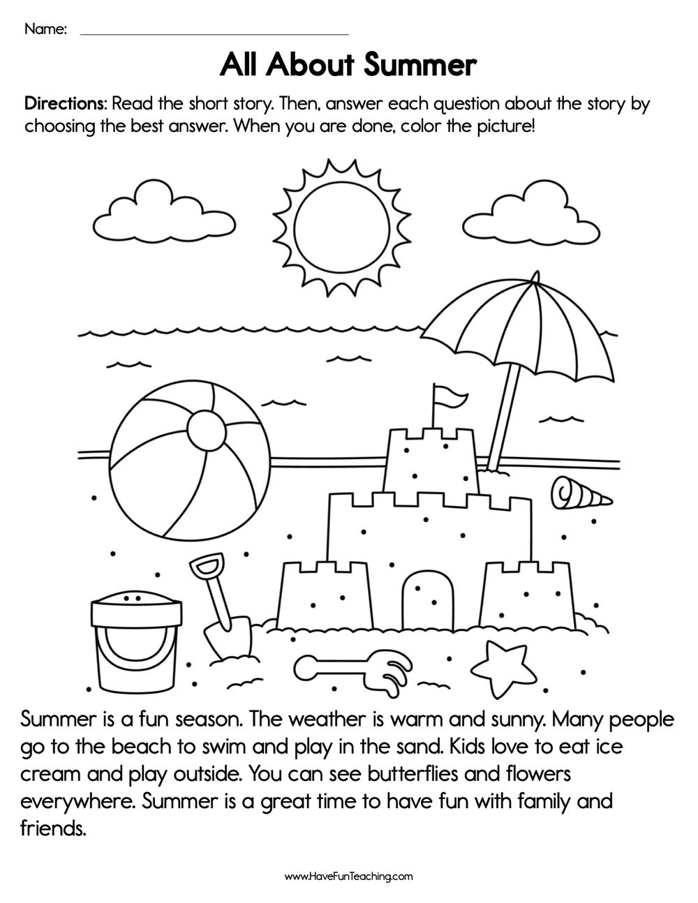 all about reading worksheets
