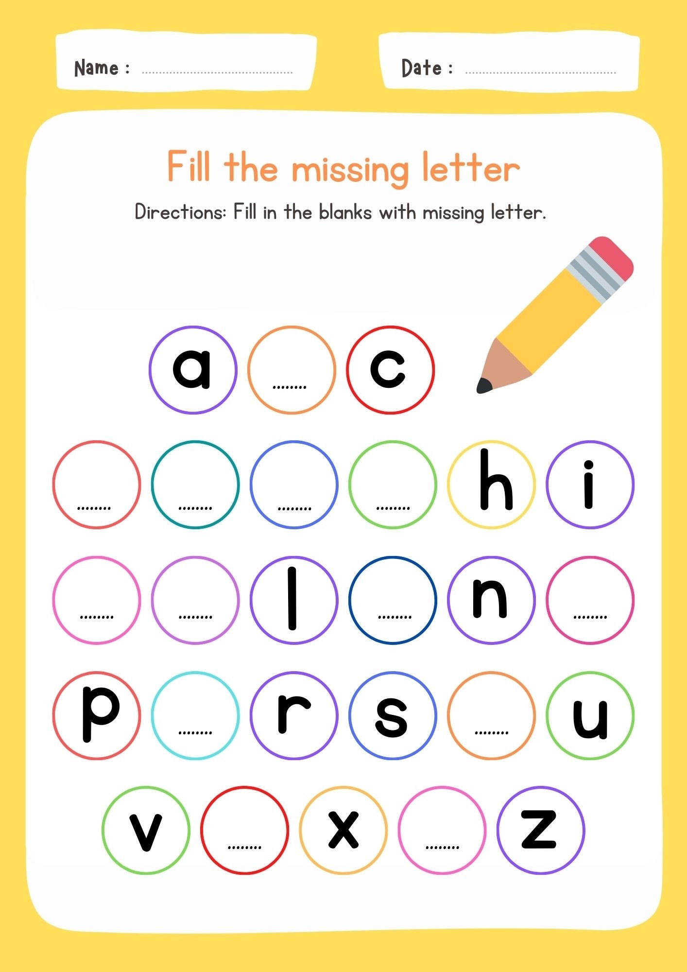 filling in the missing letters