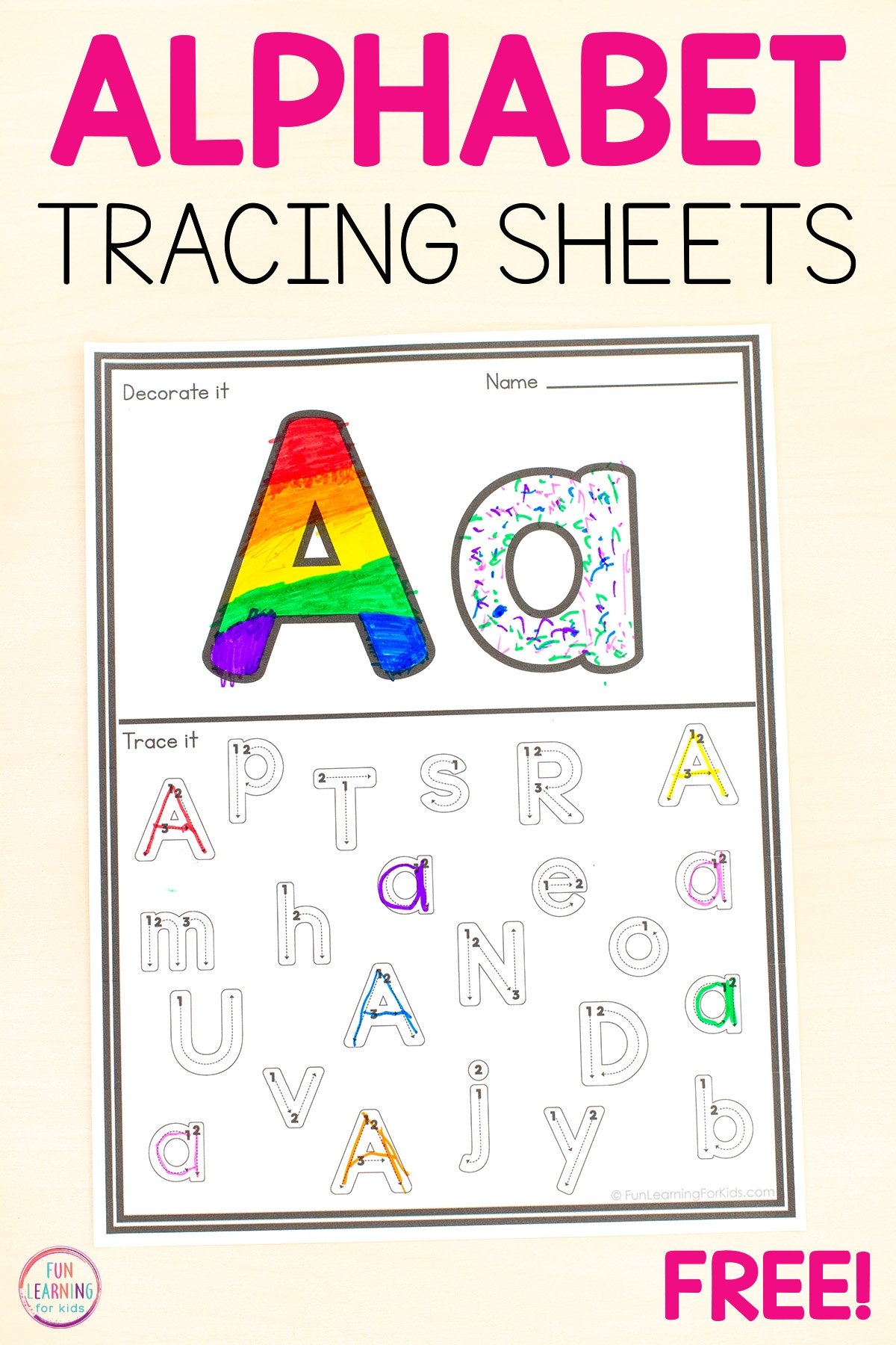 Alphabet Find And Trace The Letter Worksheets