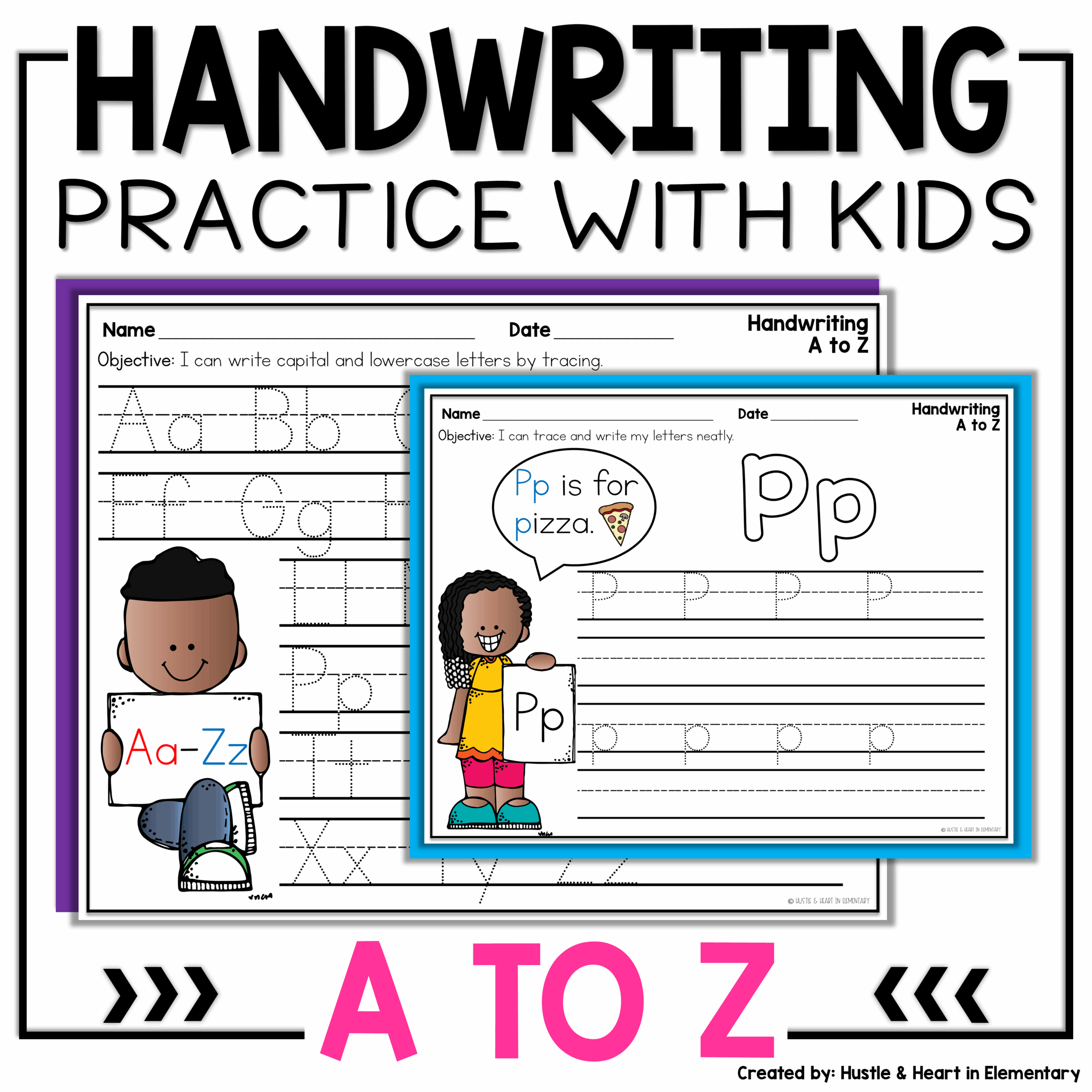 alphabet writing practice free printable