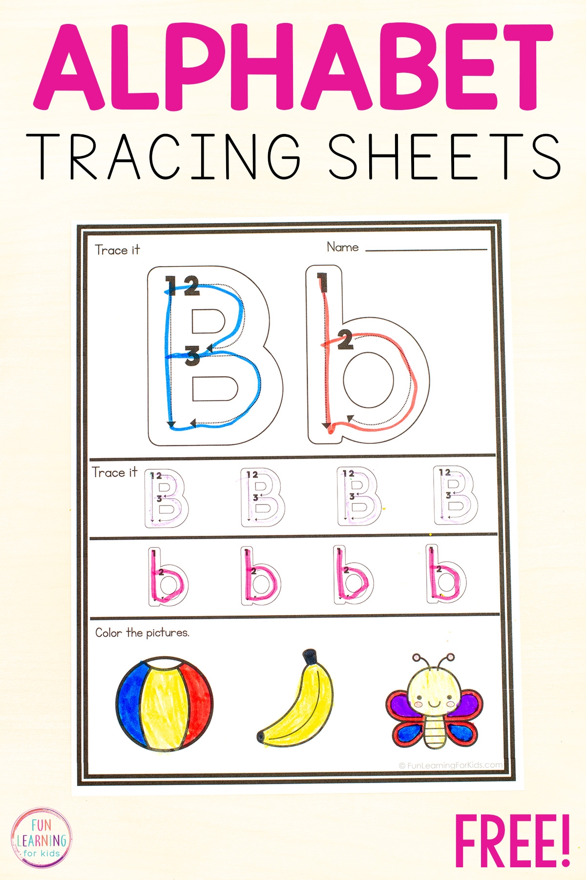 traceable letters for kids free