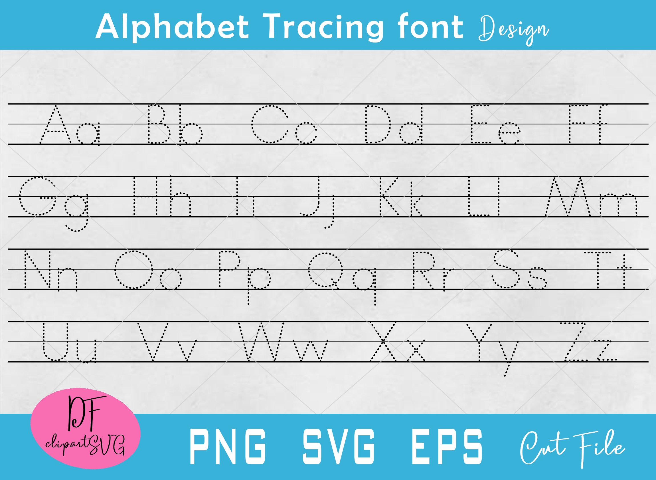 Alphabet Letters Tracing 26 Printable Trace The Letters Letter Tracing For Preschoolers Alphabet Writing Practice ABC Worksheets Etsy
