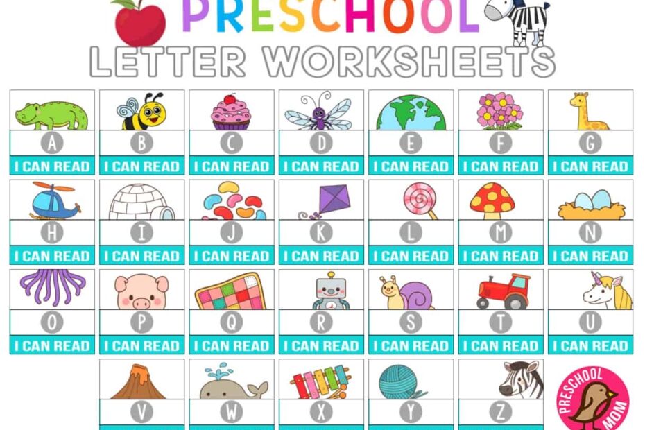 Alphabet Printables Preschool Mom