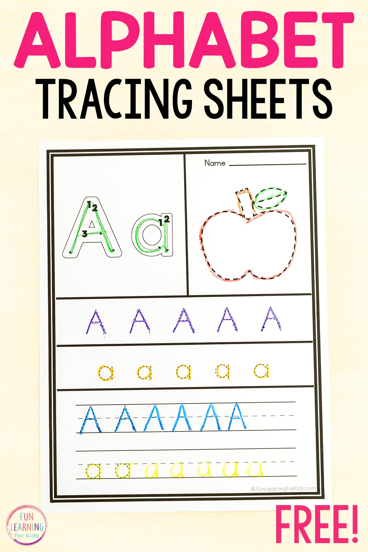 worksheet for tracing alphabet
