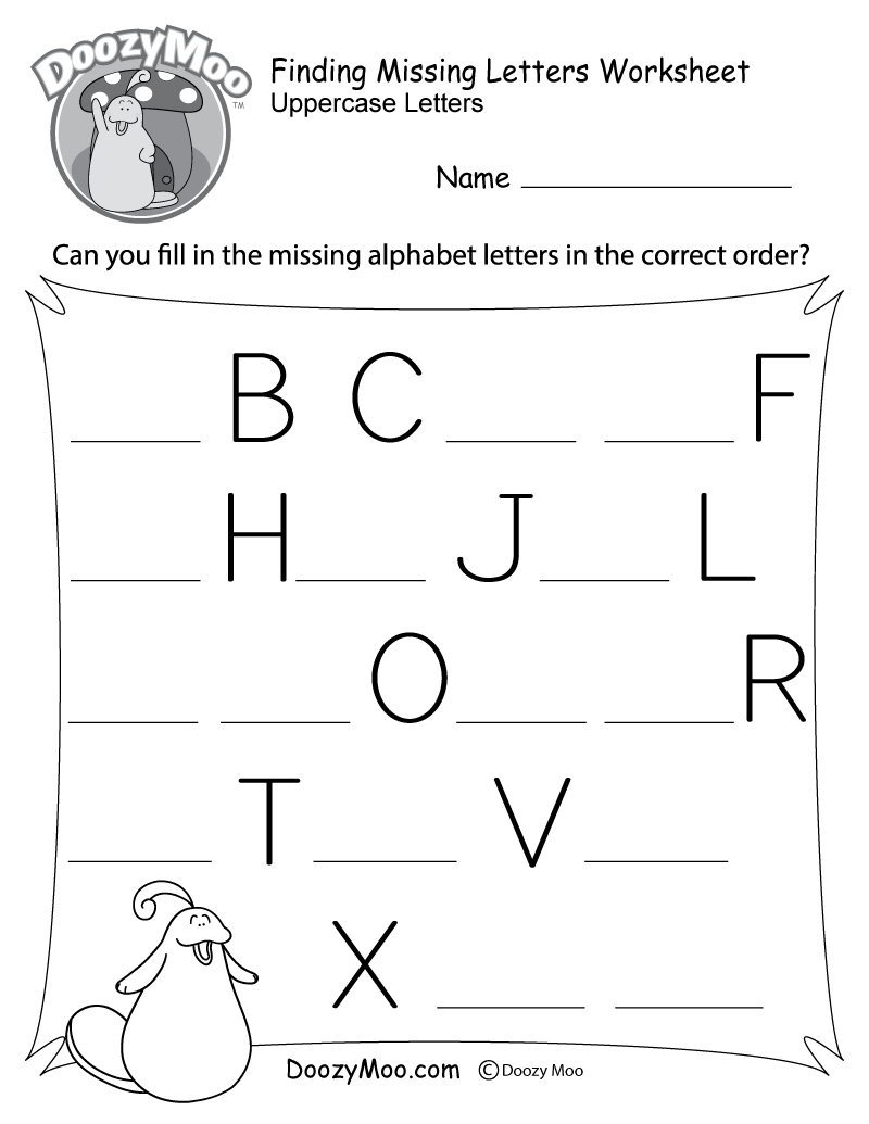 printable worksheets for alphabets