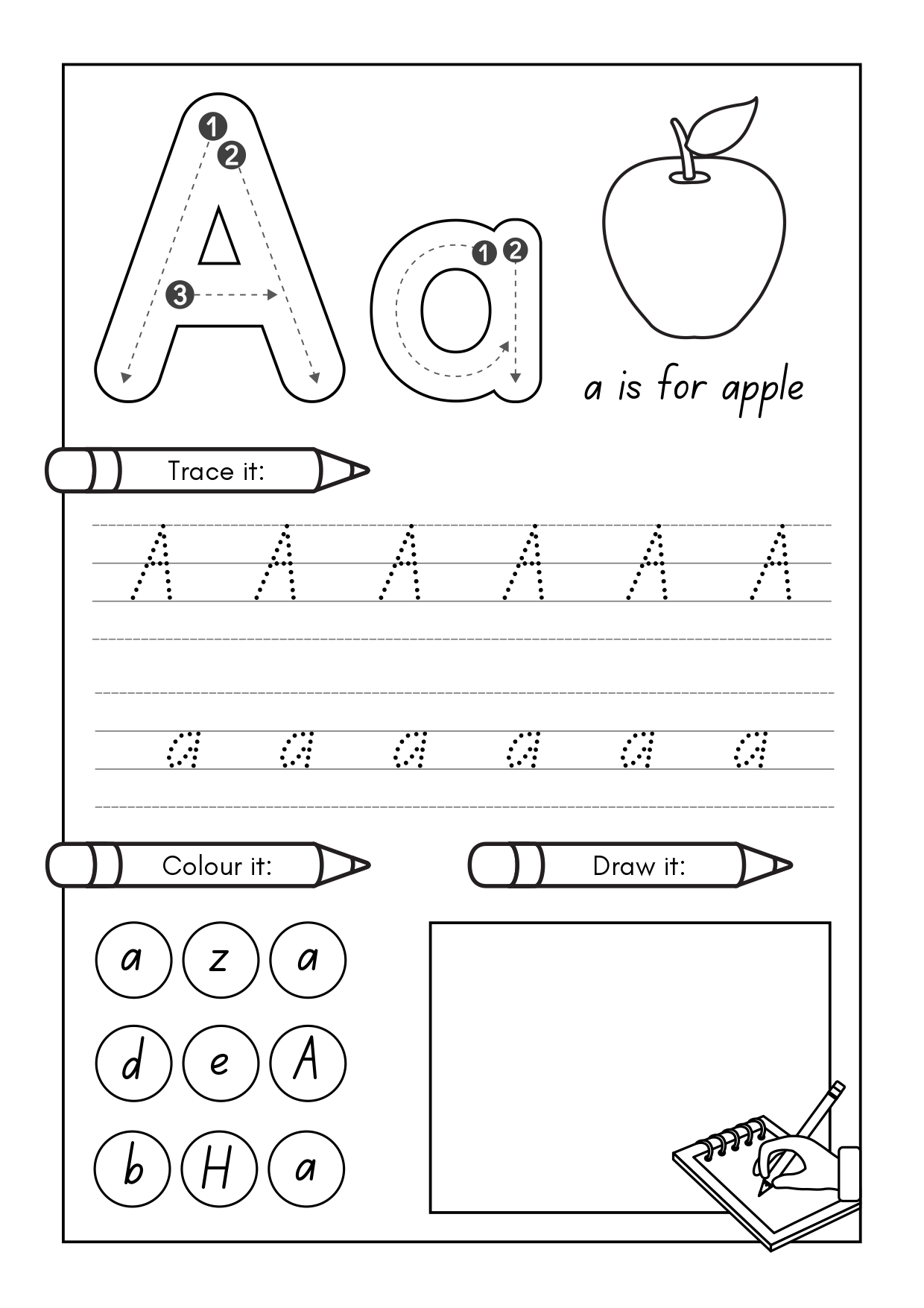 alphabet tracing pages