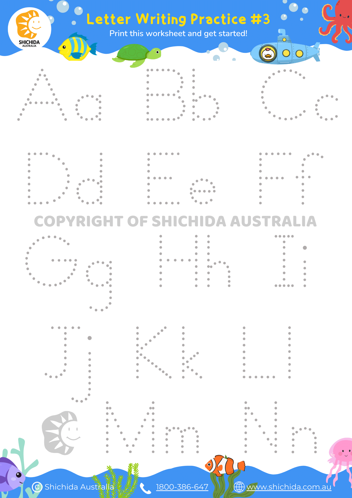 printable alphabet writing practice