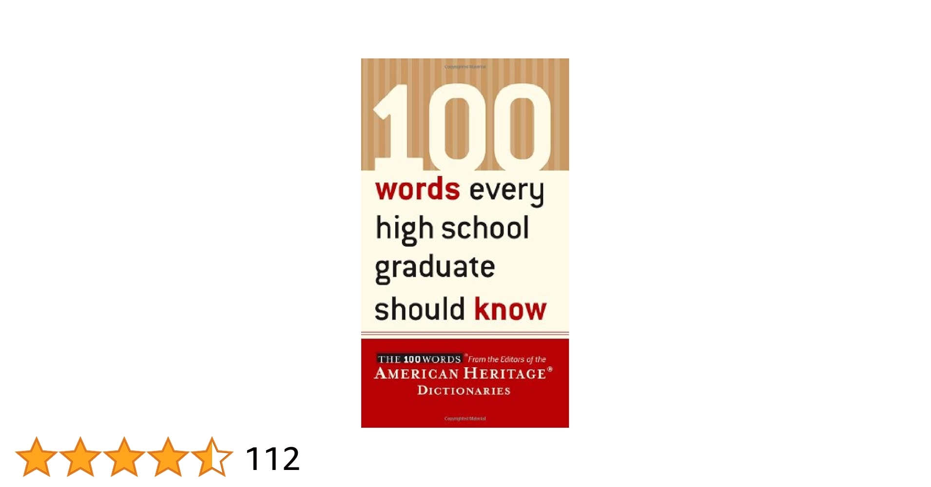 Amazon 100 Words Every High School Graduate Should Know 9780618374120 Editors Of The American Heritage Dictionaries Books