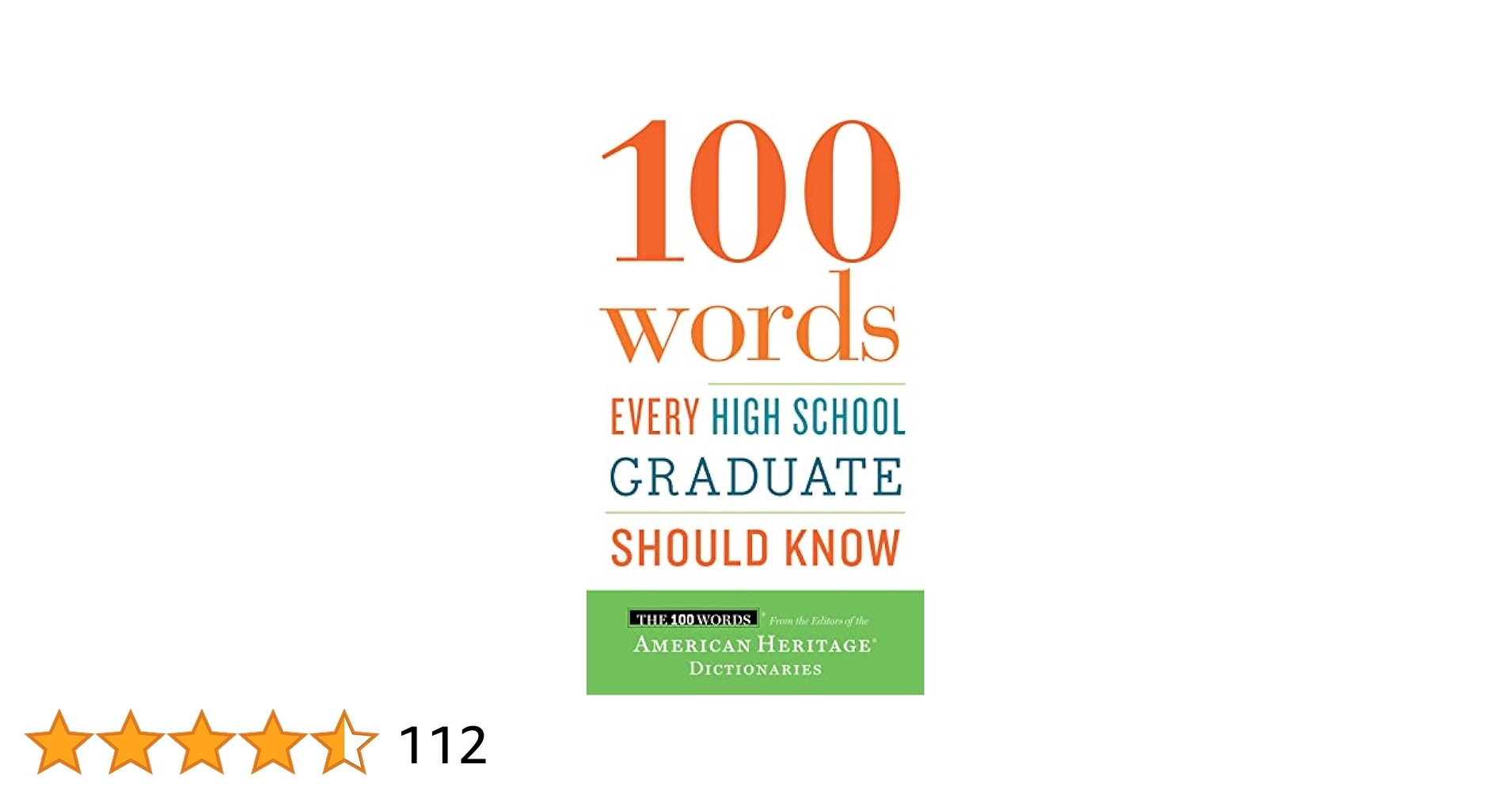 Amazon 100 Words Every High School Graduate Should Know We Do Not Care Club 9780544789890 Editors Of The American Heritage Di Books