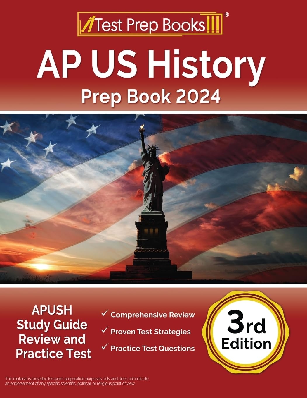 Amazon AP US History Prep Book 2024 APUSH Study Guide Review 